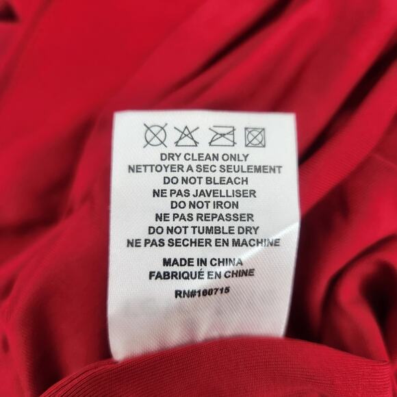 Retrofete Kai Dress in Red Size Large NWT Bodycon Ruched V Neck Open Back Mini - Picture 11 of 11